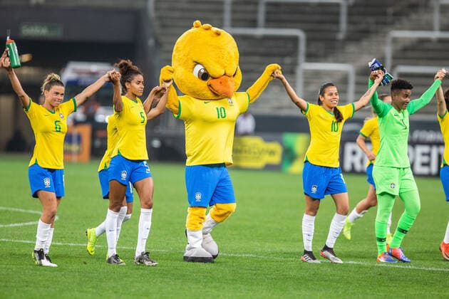Bilder des Jahres 2019, Sport 12 Dezember Brasil x México SÃO PAULO, SP - 12.12.2019: BRASIL X MÉXICO - The Brazilian women& 39;s soccea team welcomes the Mexican team in a friendly match on the night of Thursday, December 12. Thech took placplace at the Corinthians Arena in Sao Paulo. (Photo: Van Campos Fotoarena) x1846826x  VanxCampos