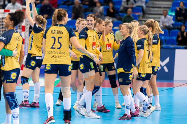 Handball, Women WM 2019, Match for 7th place, 9th matchday, Germany Sweden the team of Sweden final cheer final cheer emotion joy Kumamoto Park Dome Kumamoto Japan