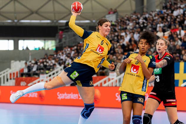 Handball, Women WM 2019, Match for Place 7, 9 Matchday , Germany Sweden Carin Stromberg Sweden , Jamina Roberts Sweden , Luisa Schulze Germany Bietigheim Kumamoto Park Dome Kumamoto Japan