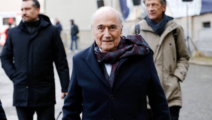 13 12 2019 Zurich , SWITZERLAND , Commemoration of football legend Köbi Kuhn Grossmünster Zurich In picture Ex FIFA President Sepp Blatter