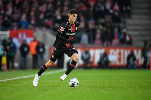 1. FC Köln vs Bayer 04 Leverkusen, Fussball Bundesliga, 14.12.2019 Leverkusens Kai Havertz beim Bundesligaspiel zwischen dem 1. FC Köln und Bayer 04 Leverkusen am 14.12.2019 DFL regulations prohibit any use of photographs as image sequences and or quasi-video. , Köln NRW Deutschland RheinEnergie-Stadion *** 1 FC Köln vs. Bayer 04 Leverkusen, Football Bundesliga, 14 12 2019 Leverkusens Kai Havertz at the Bundesliga match between 1 FC Köln and Bayer 04 Leverkusen on 14 12 2019 DFL regulations prohibit any use of photographs as image sequences and or quasi video , Köln NRW Deutschland RheinEnergie Stadion