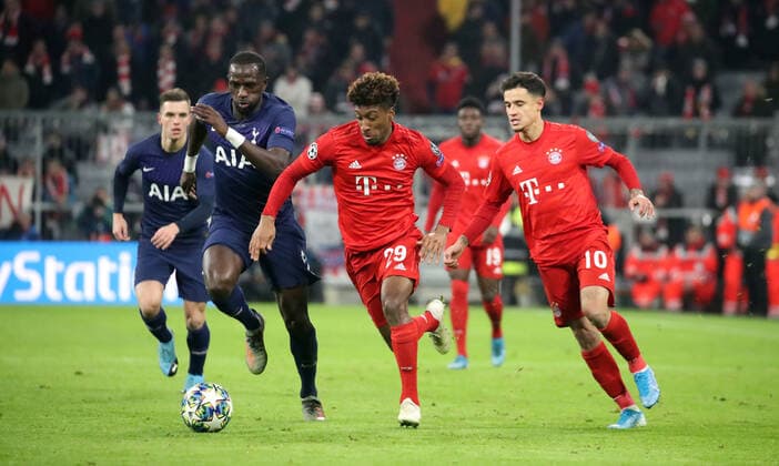 FC Bayern Munich Tottenham Hotspurs Germany, Munich, 11 12 2019, Soccer, Champions League, Season 2019 2020, FC Bayern Munich Tottenham Hotspurs Kingsley Coman FC Bayern München