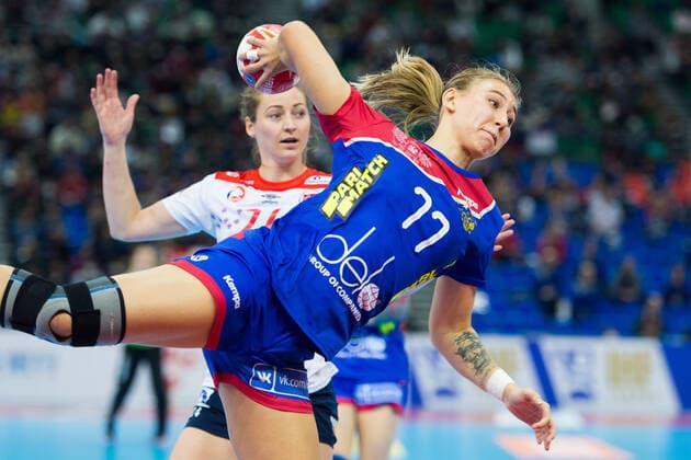 191215 Yaroslava Frolova of Russia during the Women s World Handball Championship bronze game between Norway and Russia on December 15, 2019 in Kumamoto Photo Daniel Stiller Bildbyran kod DS 59431 bbeng dam women handball handboll world handball championship 2019 handball norway norge vm russia ryssland,  Copyright: DANIELxSTILLER BB191215DS022