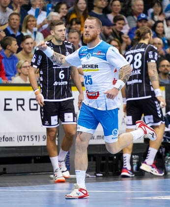 15 12 2019, Germany, Stuttgart, Handball 1 Bundesliga Season 2019 2020 TVB 1898 Stuttgart vs. THW Kiel Patrick Zieker TVB