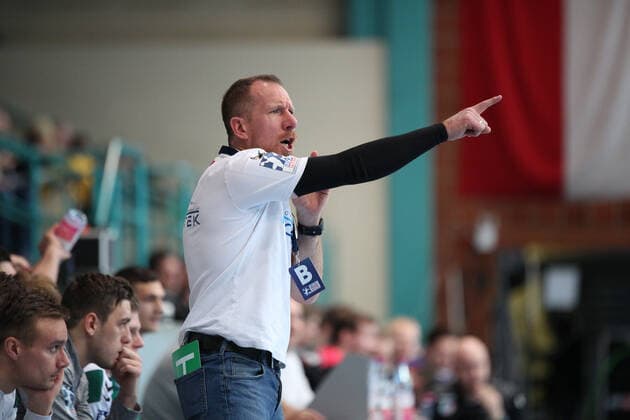 Frank Carstens Trainer TSV GWD Minden GER, Handball, 1 Bundesliga, TSV GWD Minden against HC Erlangen, 15 12 2019 Minden Copyright: xStrohdiekx Eibner-Pressefotox EP_jsk