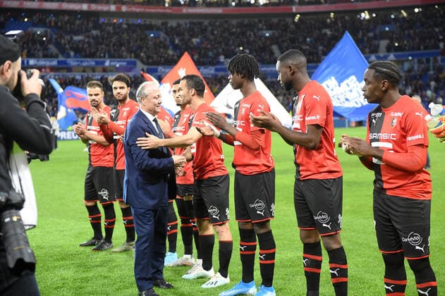 HOMMAGE A BERNARD LACOMBE - FAIR PLAY - 15 JEREMY MOREL (REN) FOOTBALL : Lyon vs Rennes - Ligue 1 Conforama - 15 12 2019 FEP Panoramic 