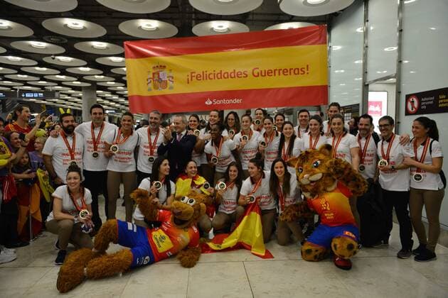 During the arrival of the Spanish Handball team, after obtaining a silver medal in the World Cup, Madrid December 16, 2019 Cordon Press  xJOAQUINxCORCHEROxARCOSx xFUTBOLx19 20x