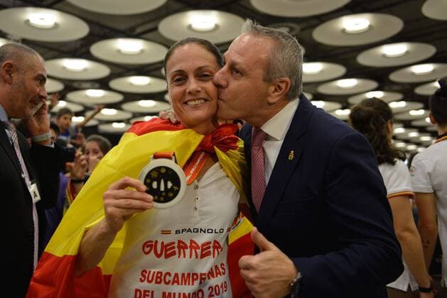 During the arrival of the Spanish Handball team, after obtaining a silver medal in the World Cup, Madrid December 16, 2019 Cordon Press  xJOAQUINxCORCHEROxARCOSx xFUTBOLx19 20x