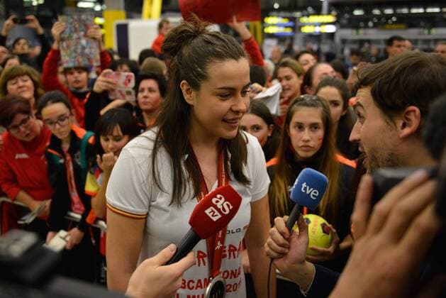 During the arrival of the Spanish Handball team, after obtaining a silver medal in the World Cup, Madrid December 16, 2019 Cordon Press  xJOAQUINxCORCHEROxARCOSx xFUTBOLx19 20x