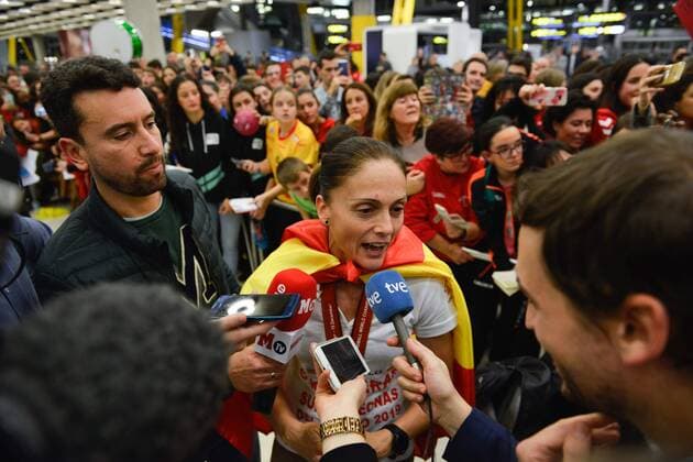 During the arrival of the Spanish Handball team, after obtaining a silver medal in the World Cup, Madrid December 16, 2019 Cordon Press  xJOAQUINxCORCHEROxARCOSx xFUTBOLx19 20x