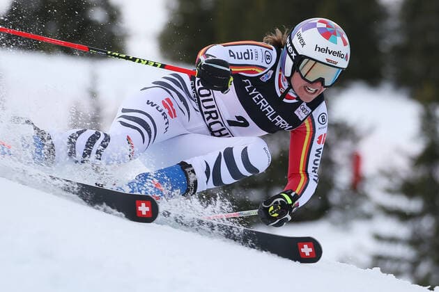Bilder des Jahres 2019, Sport 12 Dezember Sport Themen der Woche KW51 Sport Bilder des Tages ALPINE SKIING - FIS WC Courchevel COURCHEVEL,FRANCE,17.DEC.19 - ALPINE SKIING - FIS World Cup, giant slalom, ladies. Image shows Viktoria Rebensburg (GER). Keywords: Stoeckli. GEPAxpictures xMathiasxMandl
