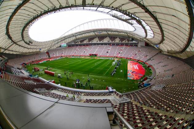 Khalifa International Stadium before World Club Cup Semi Final between Flamengo of Brazil and Al Hilal of Saudi Arabia. The game was played at the Khalifa International Stadium in Doha, Qatar on 17 Dec 2019. Flamengo v Al-Hilal, Football, FIFA Club World Cup Semi Final, Doha, Qatar 