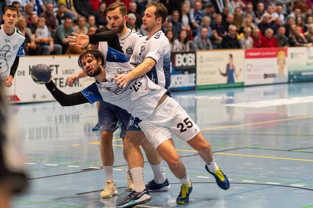 VfL Luebeck Schwartau TSV Bayer Dormagen on 20 12 2019 Patrick Hueter 25, TSV Bayer Dormagen, KR , VfL Luebeck Schwartau TSV Bayer Dormagen in the 2 Handball Bundesliga, Season 2019 2020 17 Matchday, Hansehalle Luebeck on 20 12 2019 Copyright: xBEAUTIFULxSPORTS Angenendtx