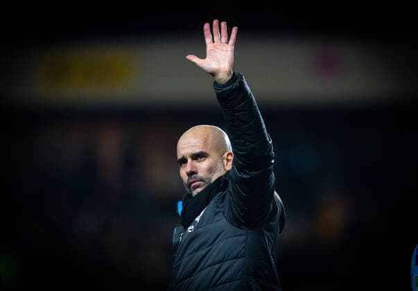 Man City Manager Josep Pep Guardiola waves during the Carabao Cup QF match between Oxford United and Manchester City at the Kassam Stadium, Oxford, England on 18 December 2019. Copyright: xAndyxRowlandx PMI-3257-0067