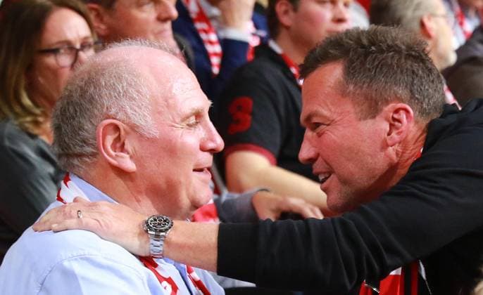 Uli Hoeneß and Lothar Matthäus in conversation Basketball Euroleague FC Bayern Basketball FC Barcelona 20 12 2019