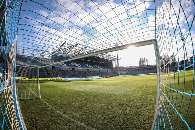 21 12 2019 Soccer 2 Bundesliga, SV Darmstadt 98 Hamburger SV emspor, despor v l , Interior view of Merckstadion at Böllenfalltor, goal, counter tribune DFL DFB REGULATIONS PROHIBIT ANY USE OF PHOTOGRAPHS as IMAGE SEQUENCES and or QUASI VIDEO Copyright: JoaquimxFerreira
