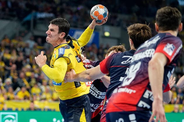Andre Schmid Andy Schmid, RNL, 2 on goal, action, action, game scene, 21 12 2019, Mannheim Germany , Handball, Bundesliga, Rhein Neckar Löwen SG Flensburg Handewitt xozx