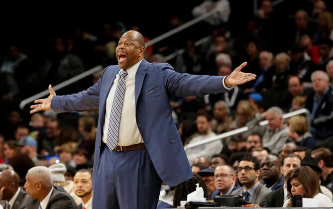 December 21, 2019: Georgetown Hoyas Head Coach Patrick Ewing reacts during a NCAA, College League, USA Men s Basketball game between the Georgetown Hoyas and the Samford Bulldogs at the Capital One Arena in Washington D.C. CSM NCAA Basketball 2019: Georgetown vs Samford DEC 21 - ZUMAc04_ 20191221_zaf_c04_066 Copyright: xJustinxCooperx