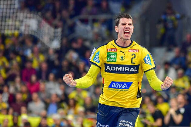 LIQUI MOLY Handball Bundesliga 2019 2020 21 12 2019 Rhein Neckar Löwen SG Flensburg Handewitt, SAP Arena Mannheim Andy Schmid RNL, 2 Jubel Emotions Action, 21 12 2019, Mannheim Germany , Handball, Bundesliga, Rhein Neckar Löwen SG Flensburg Handewitt xshx