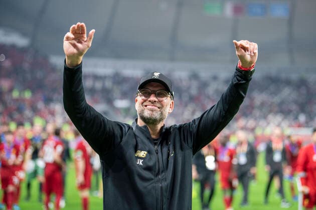 Bilder des Jahres 2019, Sport 12 Dezember Sport Themen der Woche KW51 Sport Bilder des Tages Liverpool v Flamengo DOHA, CA - 21.12.2019: LIVERPOOL V FLAMENGO - Liverpool coach Juergen Klopp celebrates after winning FIFA Club World Cup 2019 final 1-0 against Flamengo at the Khalifa International Stadium in Doha, Qatar. (Photo: Richard Callis Fotoarena) x1849208x  RichardxCallis