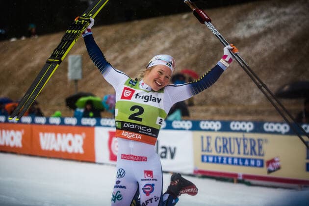 Bilder des Jahres 2019, Sport 12 Dezember Sport Themen der Woche KW51 Sport Bilder des Tages 21.12.2019, Planica, SLO, FIS Weltcup Langlauf, Damen, Sprint, im Bild SUNDLING Jona (SWE) celebrating during the women sprint competition for the FIS Cross Country world cup in Planica, Slovenia on 2019 12 21. Planica *** 21 12 2019, Planica, SLO, FIS Cross Country World Cup, women, sprint, in picture SUNDLING Jona SWE celebrating during the women sprint competition for the FIS Cross Country world cup in Planica, Slovenia on 2019 12 21 Planica  EP_stida  