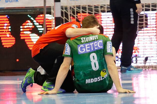 22 12 2019, xgox, Handball Liqui Moly HBL, SC Magdeburg MT Melsungen emspor, f l Christoph Steinert Magdeburg, 8 injured GETEC Arena