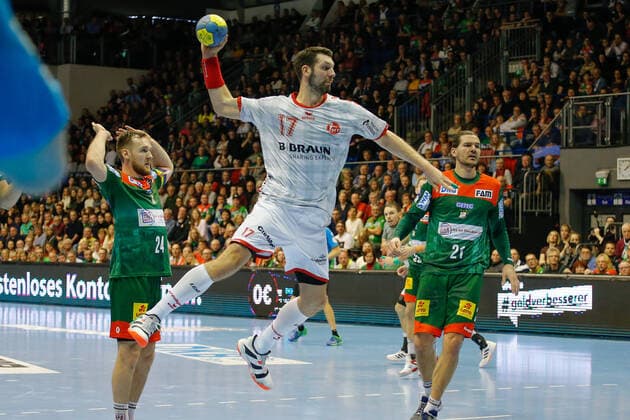 22 12 2019, xgox, Handball Liqui Moly HBL, SC Magdeburg MT Melsungen emspor, v l Felix Danner MT Melsungen, 17 throws goal, scorers, scored goal, scores the goal GETEC Arena