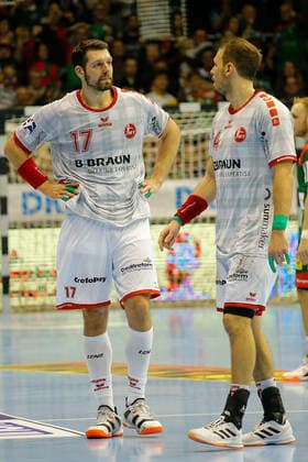 22 12 2019, xgox, Handball Liqui Moly HBL, SC Magdeburg MT Melsungen emspor, v l Felix Danner MT Melsungen, 17 , Kai Haefner MT Melsungen, 34 disappointed, looks disappointed, depressed, disappointed GETEC Arena