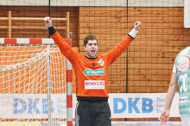 Domenico Ebner TSV Hannover Burgdorf 1 in goal Handball, Men, DKB , LIQUI MOLY Handball Bundesliga, 22 12 2019, Photo TBaur Eibner HBW Balingen Weilstetten vs TSV Hannover Burgdorf Balingen Copyright: xBaur xEibner-Pressefotox EP_Toba
