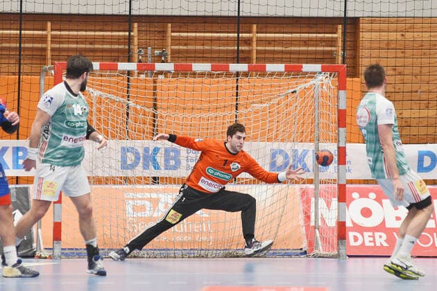 Domenico Ebner TSV Hannover Burgdorf 1 in goal Handball, Men, DKB , LIQUI MOLY Handball Bundesliga, 22 12 2019, Photo TBaur Eibner HBW Balingen Weilstetten vs TSV Hannover Burgdorf Balingen Copyright: xBaur xEibner-Pressefotox EP_Toba