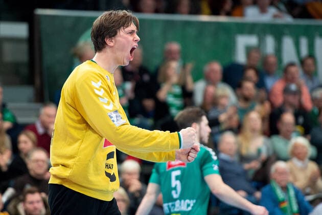 Minden, Germany 22 12 2019 1 Handball Bundesliga 2019 2020 GWD Minden vs Bergischer HC Malte Semisch Minden Minden Minden North Rhine-Westphalia Germany Kampa Halle