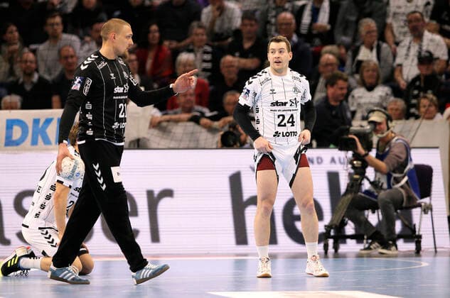 Photo Loser faces near Kiel, here Miha Zarabec Kiel and left goalkeeper Dario Quenstedt Handball Men 1 Bundesliga am So 22 12 2019 THW Kiel HSG Wetzlar 20 27