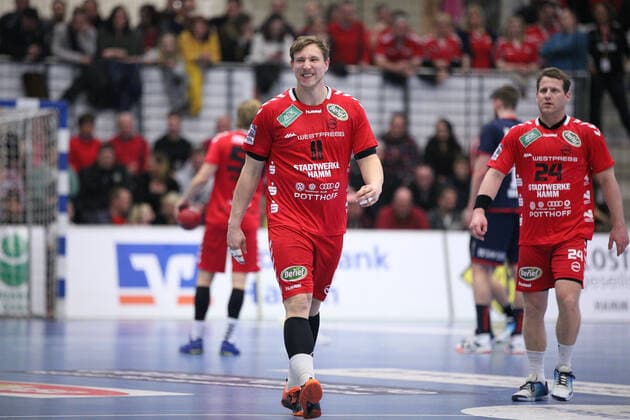 Jakob Schwabe ASV Hamm Westfalen 11 GER, Handball, 2 Bundesliga, ASV Hamm Westfalen against SG BBM Bietigheim, 26 12 2019 Hamm Copyright: xStrohdiekx Eibner-Pressefotox EP_jsk