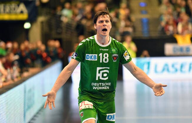 Hans Lindberg Füchse , disappointed Füchse Berlin SC DHFK Leipzig 1 Bundesliga, DKB Handballbundesliga, 2019 2020 Men, Men, Men, Handball, Germany, Germany, Max Schmeling Halle Berlin, 26 12 2019