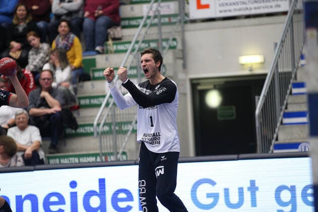 Jonas Maier SG BBM Bietigheim 1 GER, Handball, 2 Bundesliga, ASV Hamm Westphalia vs. SG BBM Bietigheim, 26 12 2019 Hamm Copyright: xStrohdiekx Eibner-Pressefotox EP_jsk