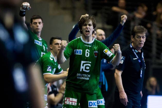 26 12 2019, xfrx, Handball Bundesliga, Fuechse Berlin SC DHfK Leipzig emspor, f l Jacob Tandrup Holm Fuechse Berlin DFL DFB REGULATIONS PROHIBIT ANY USE OF PHOTOGRAPHS as IMAGE SEQUENCES and or QUASI VIDEO Berlin