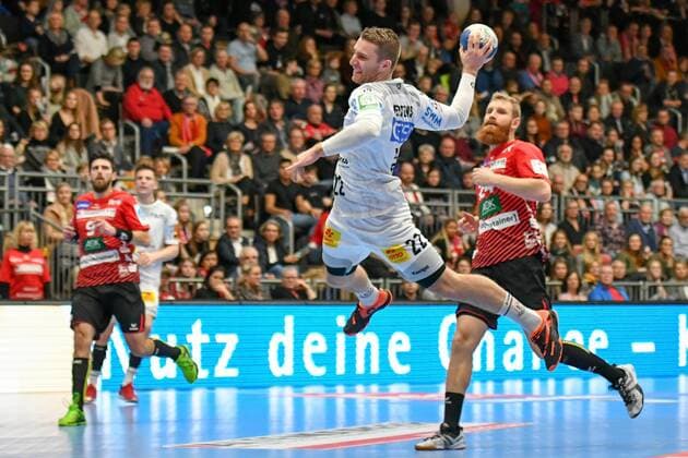 Lukas Mertens SC Magdeburg 22 GER, Handball, 1 Handball Bundesliga, HSG Nordhorn Lingen SC Magdeburg, 26 12 2019, EmslandArena Lingen Copyright: xWenzelx Eibner-Pressefotox EP_fwl