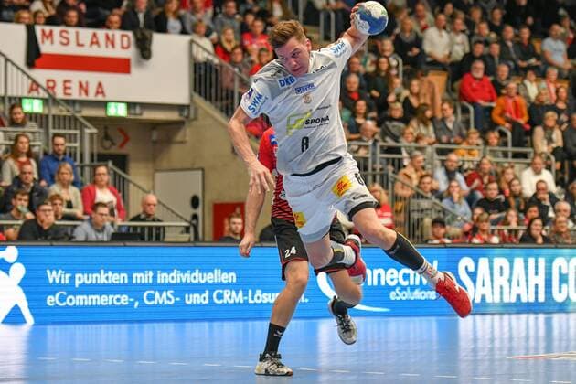 Christoph Steinert SC Magdeburg 8 GER, Handball, 1 Handball Bundesliga, HSG Nordhorn Lingen SC Magdeburg, 26 12 2019, EmslandArena Lingen Copyright: xWenzelx Eibner-Pressefotox EP_fwl