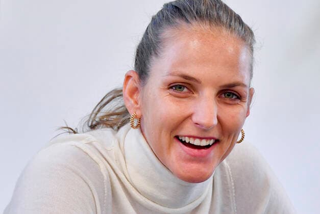 Czech tennis player Karolina Pliskova smiles during a press conference, PK, Pressekonferenz on new season, in Prague, Czech Republic, on December 27, 2019. (CTKxPhoto VitxSimanek) CTKPhotoP201912270232401  VIS 001