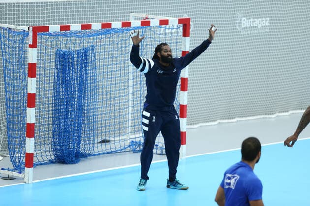 Handball WM, Frankreich Training Wesley Pardin (France) HANDBALL : Entrainement Equipe de France masculine - Preparation EHF EURO 2020 - 27 12 2019 KevinDomas Panoramic 
