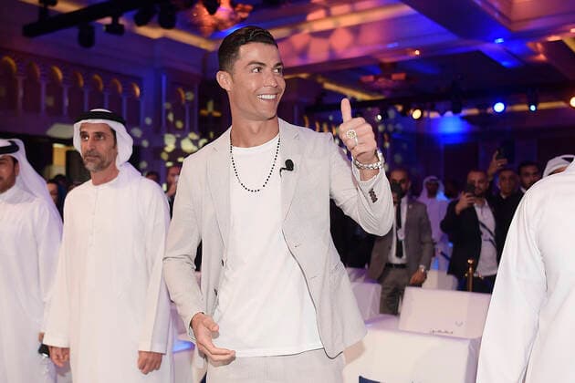 Foto Fabio Ferrari - LaPresse 28 Dicembre 2019 Dubai ( Emirati Arabi ) 14ma edizione di Dubai International Sports Conference - Beat the Challenges, Cristiano Way - Globe Soccer Award 2019 Nella foto:Cristiano Ronaldo photo Fabio Ferrari LaPresse December 28, 2019 Dubai (Unated Arab Emirate) Sport 13th edition of the Dubai International Sports Conference - Beat the Challenges, Cristiano Way - Globe Soccer Award 2019 In the pic:Cristiano Ronaldo  Copyright: xFabioxFerrari LaPresse LaPresse x
