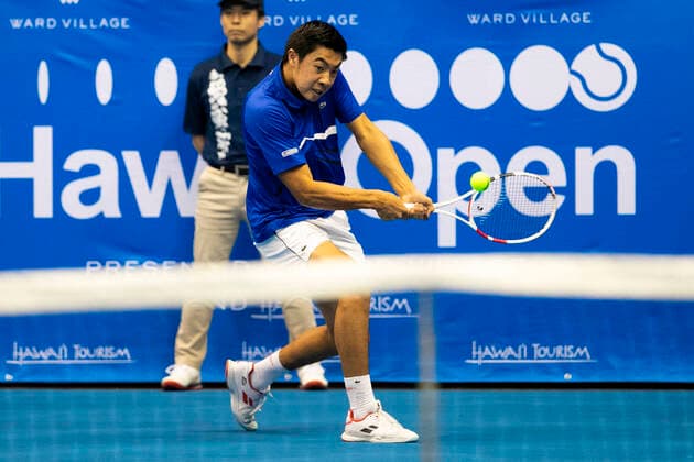 December 28, 2019 - during play at the Hawaii Open invitational tournament match between Brandon Nakashima (USA) and Sam Querrey (USA) at the Stan Sheriff Center in Honolulu, HI CSM Tennis 2019: Hawaii Open DEC 28 - ZUMAc04_ 20191228_zaf_c04_187 Copyright: xGlennxYozax