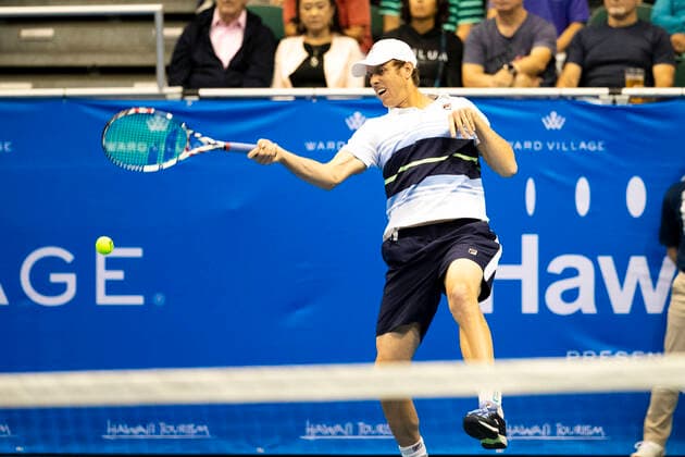 December 28, 2019 - during play at the Hawaii Open invitational tournament match between Brandon Nakashima (USA) and Sam Querrey (USA) at the Stan Sheriff Center in Honolulu, HI CSM Tennis 2019: Hawaii Open DEC 28 - ZUMAc04_ 20191228_zaf_c04_191 Copyright: xGlennxYozax
