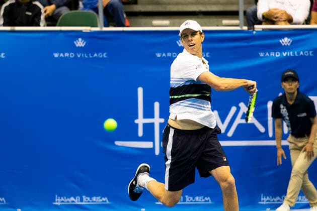 December 28, 2019 - Sam Querrey returns a serve during play at the Hawaii Open invitational tournament match between Brandon Nakashima (USA) and Sam Querrey (USA) at the Stan Sheriff Center in Honolulu, HI CSM Tennis 2019: Hawaii Open DEC 28 - ZUMAc04_ 20191228_zaf_c04_196 Copyright: xGlennxYozax