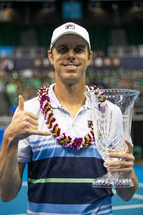 Sport Bilder des Tages December 28, 2019 - Sam Querrey poses with the trophy after winning the Hawaii Open invitational tournament match between Brandon Nakashima (USA) and Sam Querrey (USA) at the Stan Sheriff Center in Honolulu, HI CSM Tennis 2019: Hawaii Open DEC 28 - ZUMAc04_ 20191228_zaf_c04_256 Copyright: xGlennxYozax
