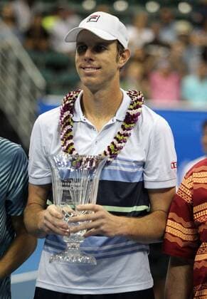 December 28, 2019 - Sam Querrey holds onto the trophy after winning the championship match at the Hawaii Open invitational tournament between 44th ranked Sam Querrey (USA) and unranked Brandon Nakashima (USA) at the Stan Sheriff Center in Honolulu, HI - CSM Tennis 2019: Hawaii Open DEC28 - ZUMAc04_ 20191228_zaf_c04_323 Copyright: xMichaelxSullivanx