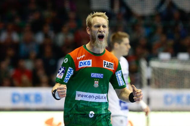 29 12 2019, xtgx, Handball Liqui Moly HBL, SC Magdeburg HSG Wetzlar emspor, v l Matthias Musche Magdeburg, 6 cheers, cheering for the goal, celebrate the goal, celebration GETEC Arena