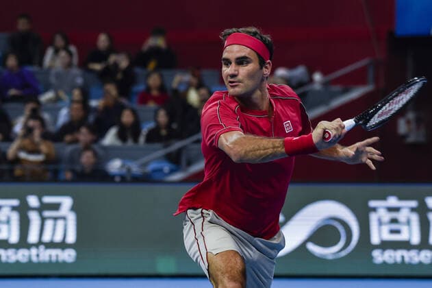 December 30, 2019, Zhejiang, Zhejiang, China: Zhejiang,CHINA-Switzerland s Roger federer and Germany s Alexander zverev VS America s Bob blaine mike blaine during the 2019 Tmall cup invitational tennis tournament at the Olympic sports center in Hangzhou, east China s Zhejiang province, Dec. 28, 2019.Federer and Zvelev lost 0-2 to their opponents. Hangzhou international tennis invitational tournament: federer s debut  - ZUMAs145 20191230_zaa_s145_094 Copyright: xZhanxYux