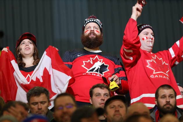 Canadian Ice hockey, Eishockey fans are seen during the 2020 IIHF World Junior Ice Hockey Championships Group B match between Germany and Canada in Ostrava, Czech Republic, on December 30, 2019. (CTKxPhoto PetrxSznapka) CTKPhotoP201912300466701  SZN 05