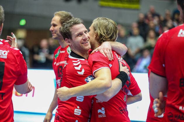 v l Merten Krings ASV Hamm Westfalen 24 , Marten Franke ASV Hamm Westfalen 55 GER, Handball, 2 Bundesliga, ASV Hamm Westfalen against VfL Gummersbach, 30 12 2019 Dortmund Copyright: xEibner-Pressefotox EP_JSK